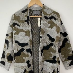 Anthropologie Vera Camo Cardigan 